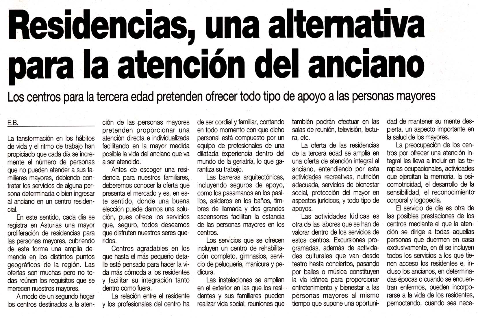 Gracias a La Voz de Asturias por la presente publicaci&oacute;n